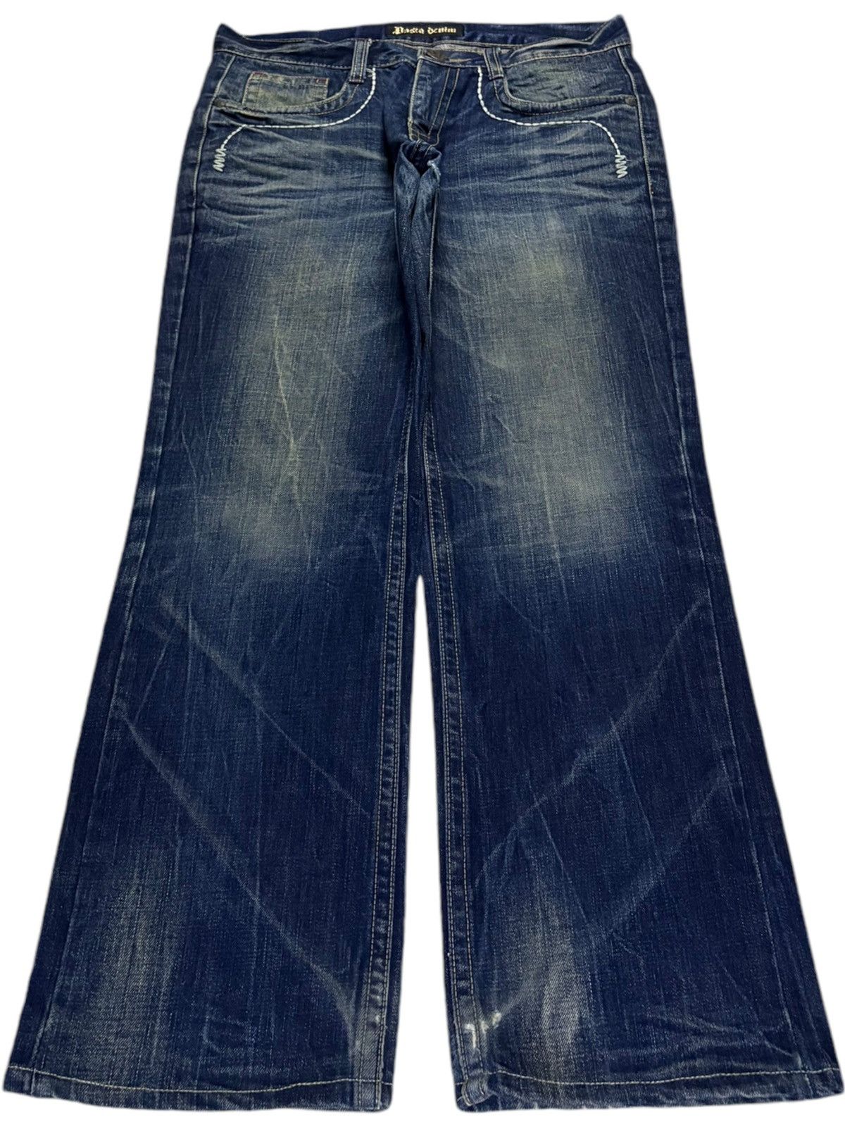 Japanese Brand Vintage Japanese Brand Mud Wash Baggy Jeans Size US 33 - 1 Thumbnail