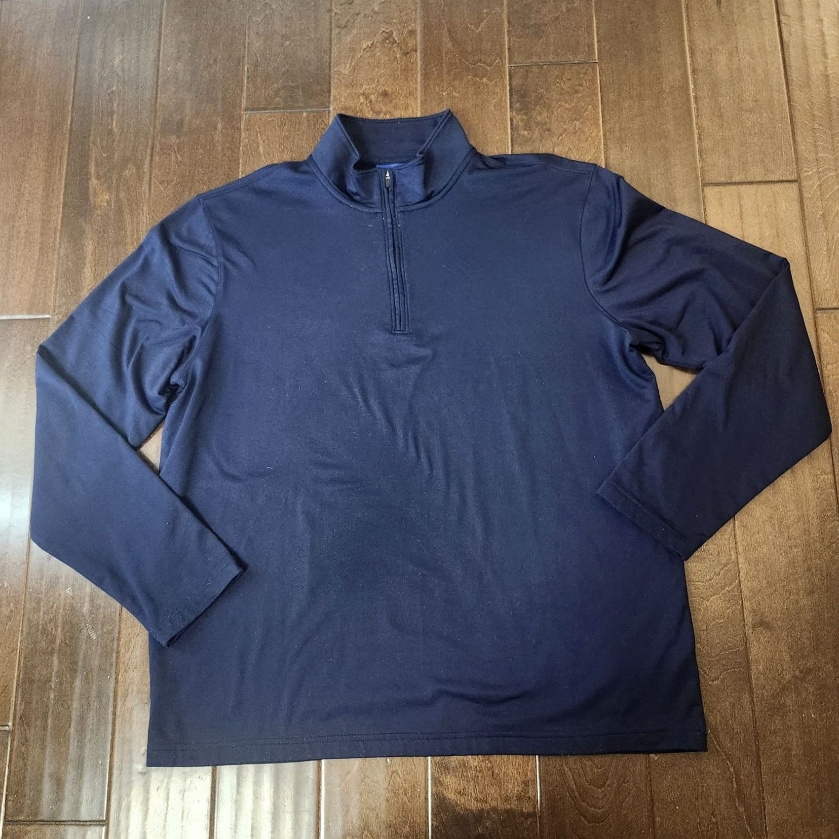 Apt. 9 Apt 9 Mens XL Navy Quarter Zip Pullover Shirt Long Sleeve Size US XL / EU 56 / 4 - 6 Thumbnail
