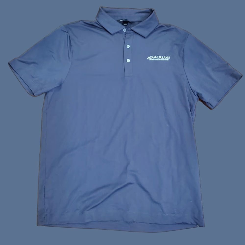 Vintage Mercer+Mettle Polo Shirt Mens Large Gray Solid Aqua Dreams Logo Stretch Golf Size US L / EU 52-54 / 3 - 1 Thumbnail