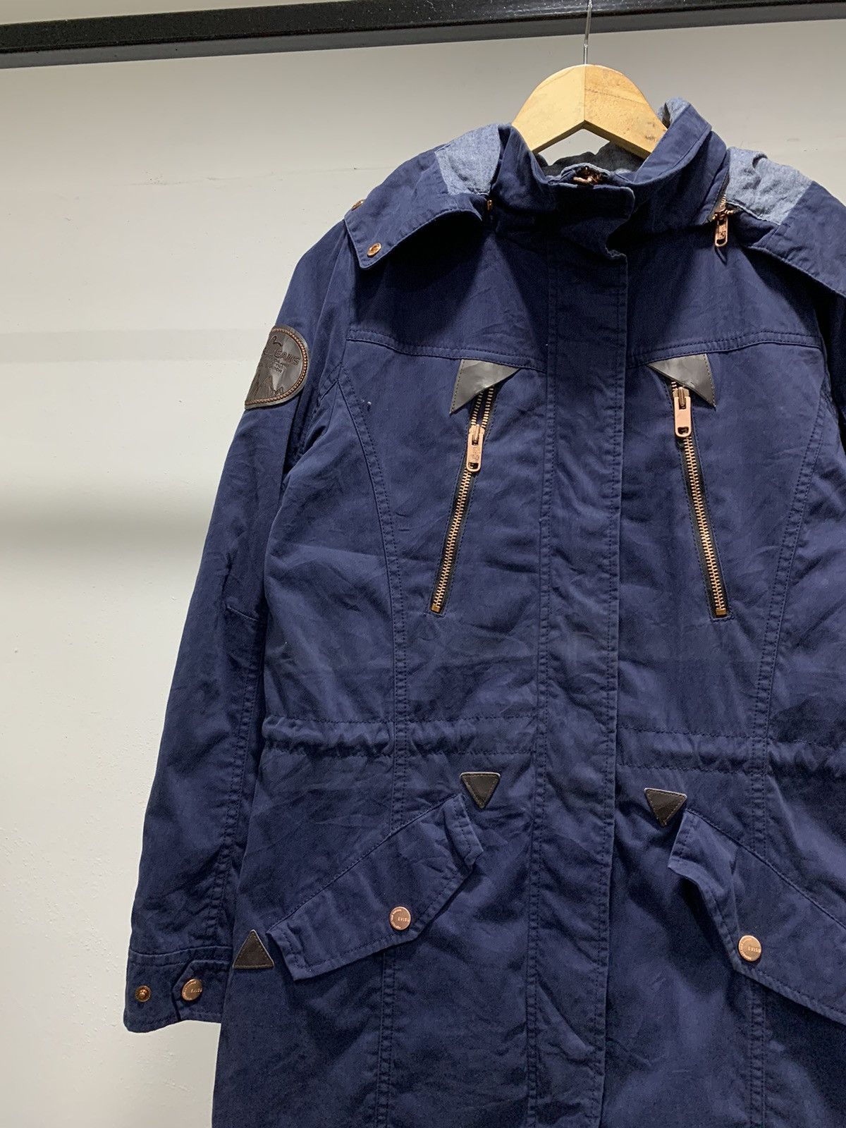 Evisu × Japanese Brand × Vintage Vintage Evisu Long Parka Jacket Size S / US 4 / IT 40 - 3 Thumbnail