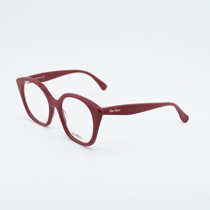 Max Mara Max Mara MM5082 066 Eyeglasses Red 53mm Square Frame Size ONE SIZE - 7 Thumbnail