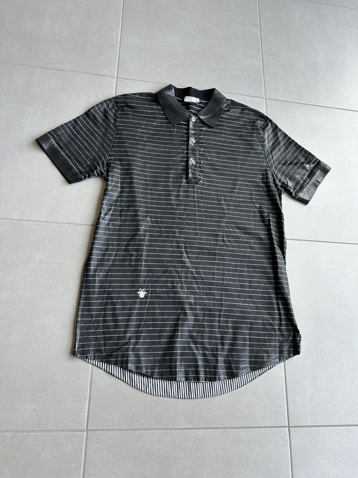 Dior × Hedi Slimane Dior Homme AW03 "Luster" Waxed polo Size US L / EU 52-54 / 3 - 3 Thumbnail