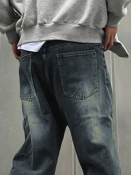 Jean × Vintage Washed Baggy Denim Jeans Stacked Skate Size US 32 / EU 48 - 4 Thumbnail