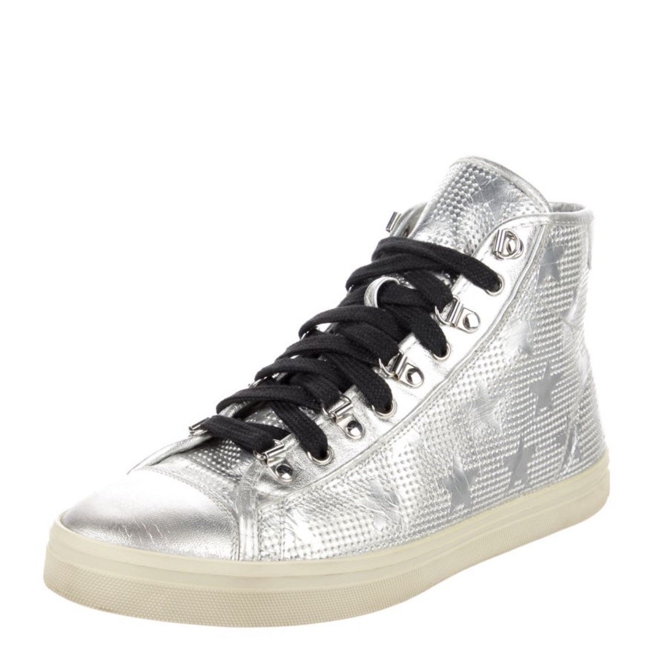 Saint Laurent Paris Saint Laurent Metallic Star Rivington Sneakers Size US 10 / EU 43 - 11 Thumbnail
