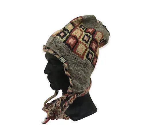 image of Knit Design Beanie Hat, Men's