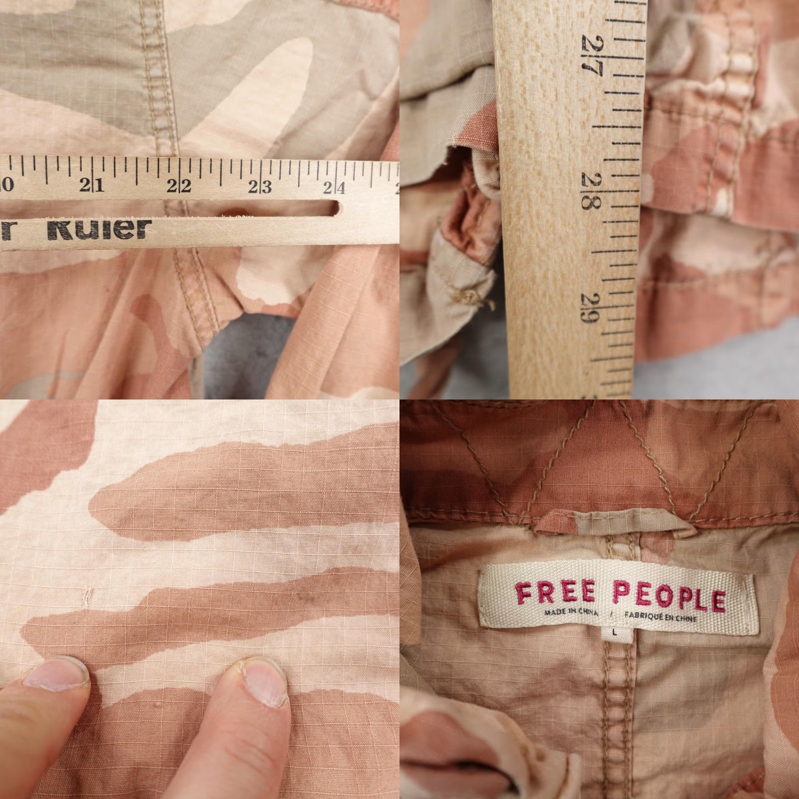 Free People **Lead The Way Military Jacket Womens Large Desert Camo** User: Lead The Way Military Jacket Womens Large Desert Camo Size L / US 10 / IT 46 - 8 Thumbnail