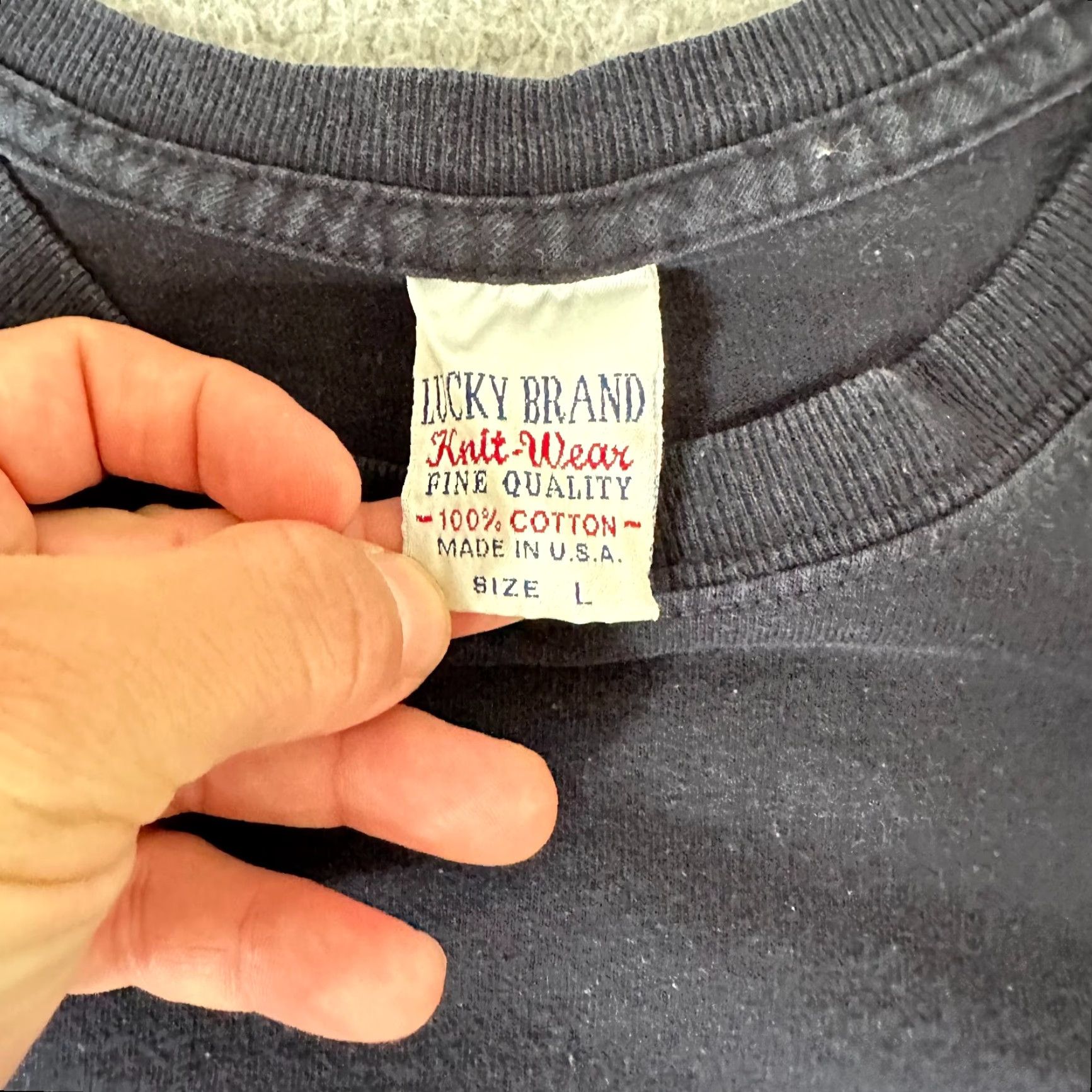 Lucky Brand Lucky Brand Shirt Adult L Blue Crew Neck Cotton Short Sleeve Mens Size US L / EU 52-54 / 3 - 4 Thumbnail