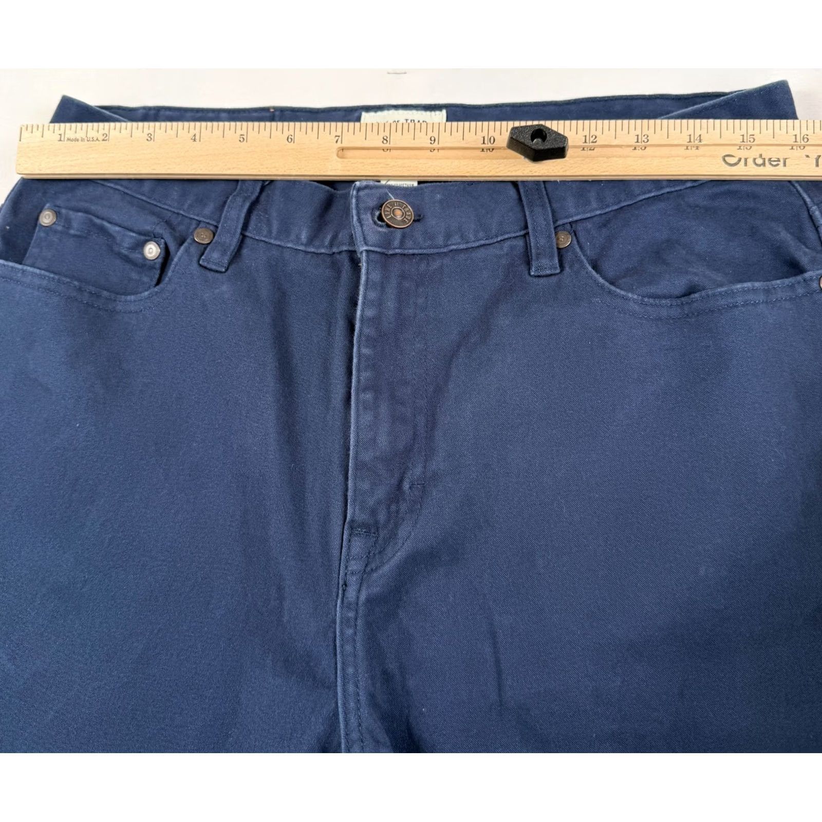Vintage Line Of Trade Pants Mens 32x32 Chino Tapered Fit Stretch Navy Blue Size US 32 / EU 48 - 6 Thumbnail