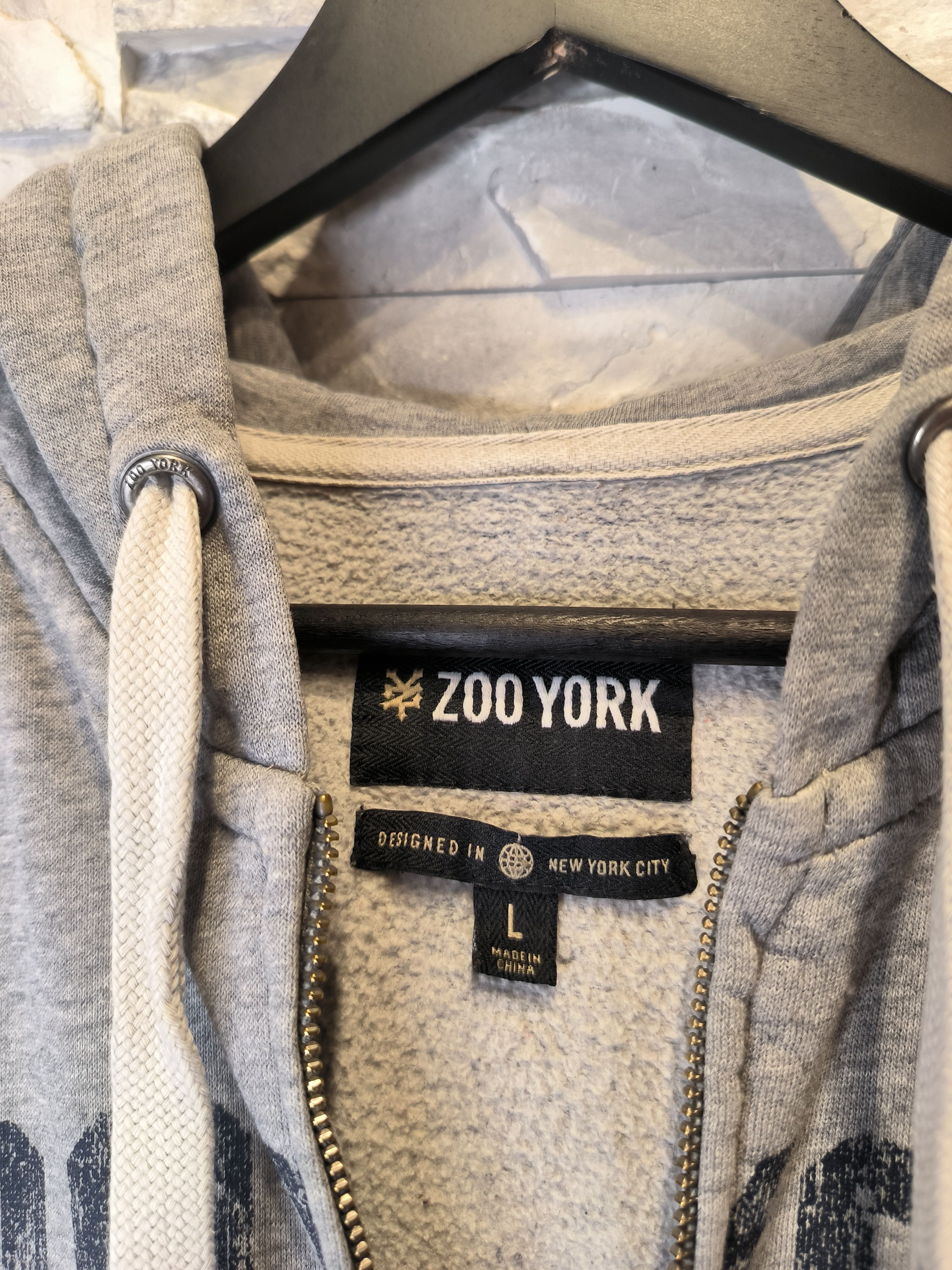 Zoo York Zoo York Vintage Zip Hoodie New York Sweatshirt Size US L / EU 52-54 / 3 - 4 Thumbnail