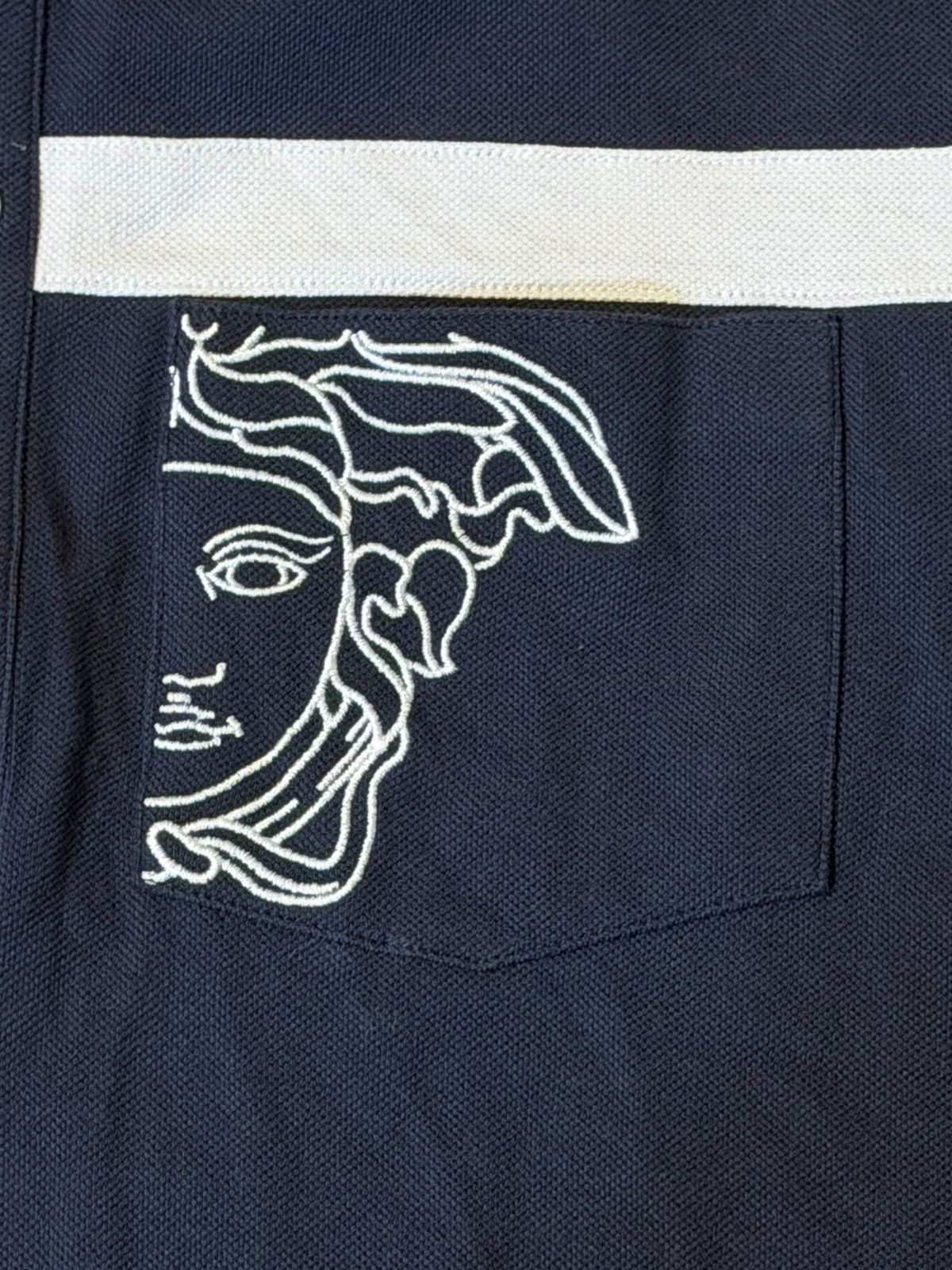 Versace Versace Collection Men's Navy Polo Shirt Size Large Size US L / EU 52-54 / 3 - 2 Thumbnail