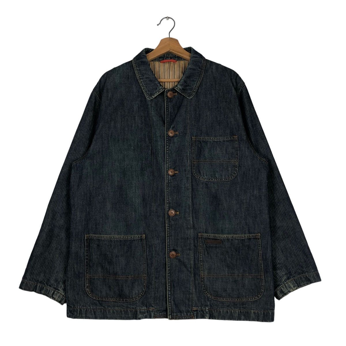 Japanese Brand 📌VINTAGE CHORE WORK JACKET HUSH PUPPIES BLANKET LINING Size US L / EU 52-54 / 3 - 2 Thumbnail