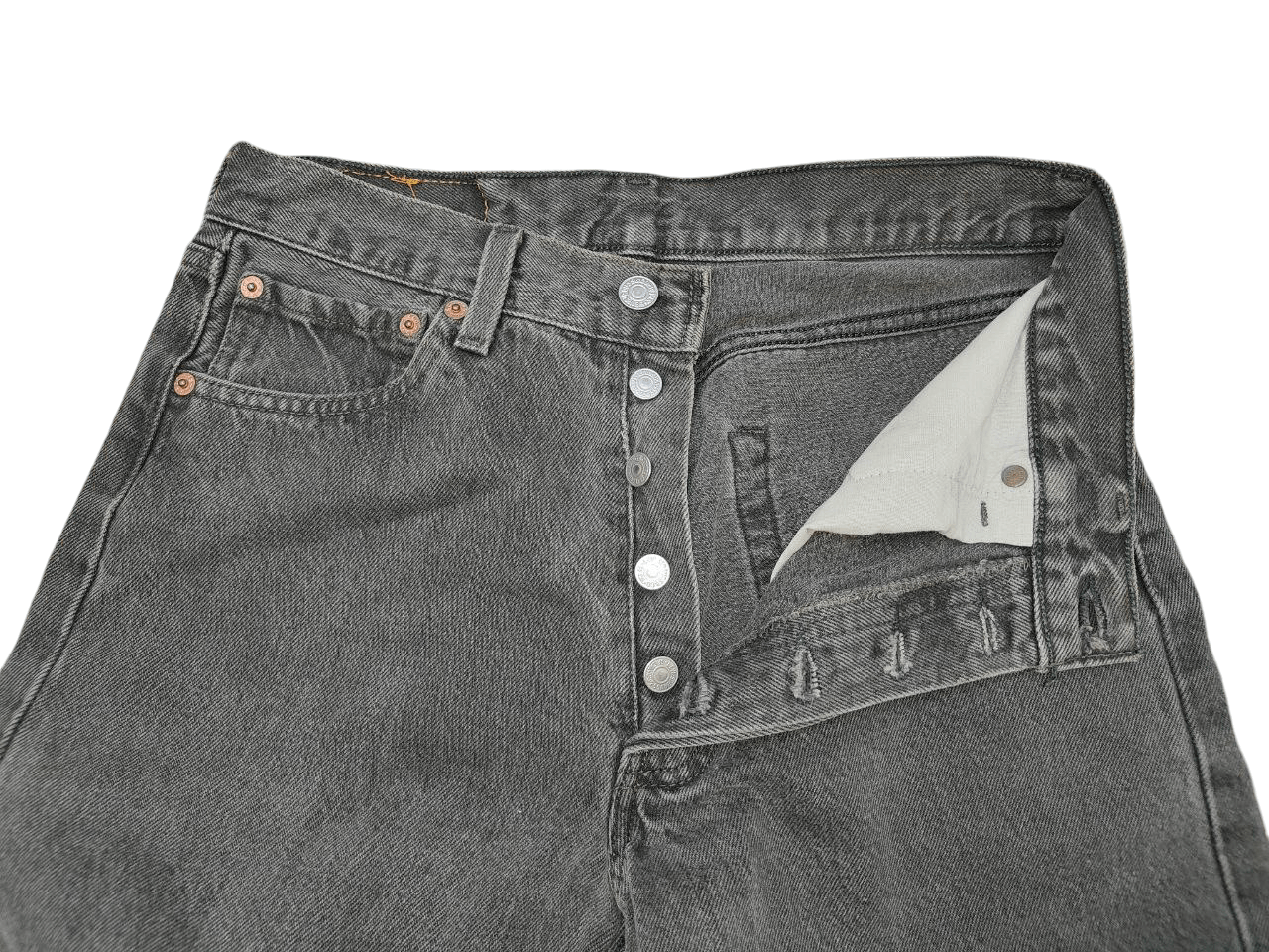 Levi's Vintage Clothing 90s Vintage Levi's 501 Nice Faded Black Denim Size US 29 - 8 Thumbnail