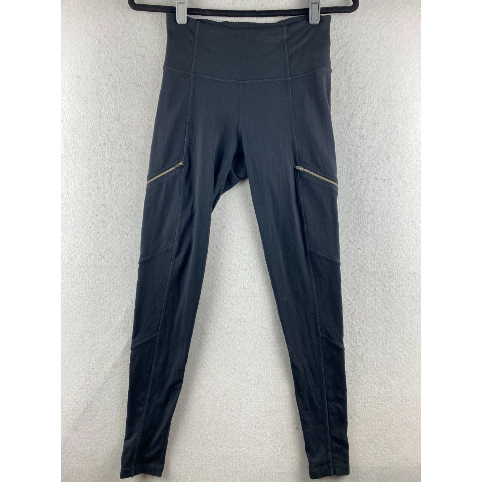 Athleta Athleta Pants Womens XS Black Compression Stretch Tights Zip Pockets Activewear Size 26" / US 2 / IT 38 - 2 Thumbnail