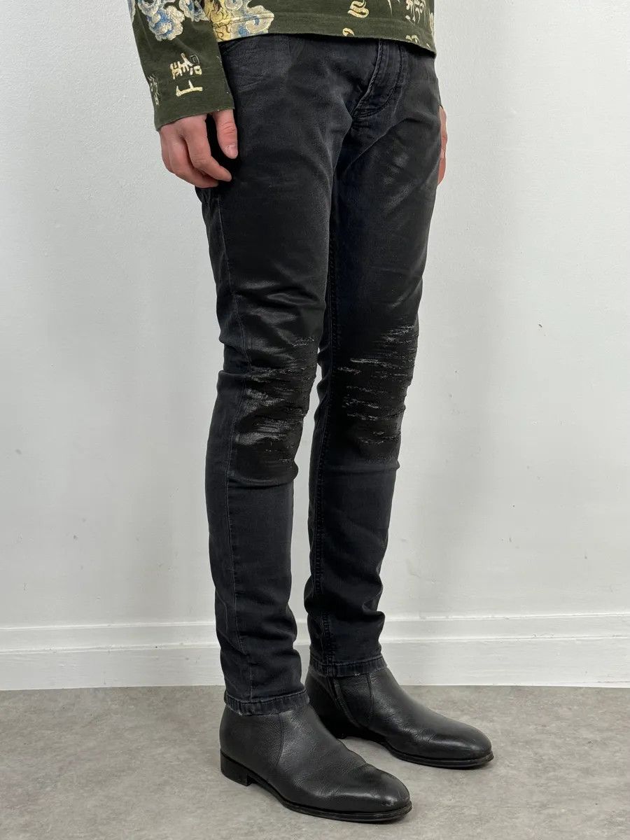Diesel Diesel Black Gold Grey Distressed Denim Jeans Size US 30 / EU 46 - 3 Thumbnail