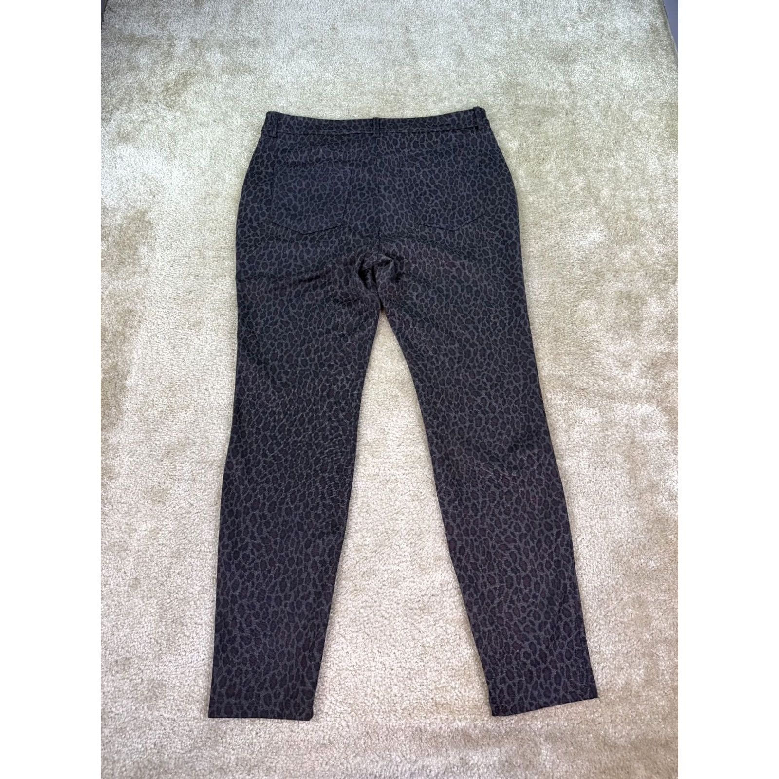 Vera Wang Vera Wang Pants Womens L Twill Leopard High Rise Skinny Officecore Multicolor Size 36" / US 14 / IT 50 - 4 Thumbnail