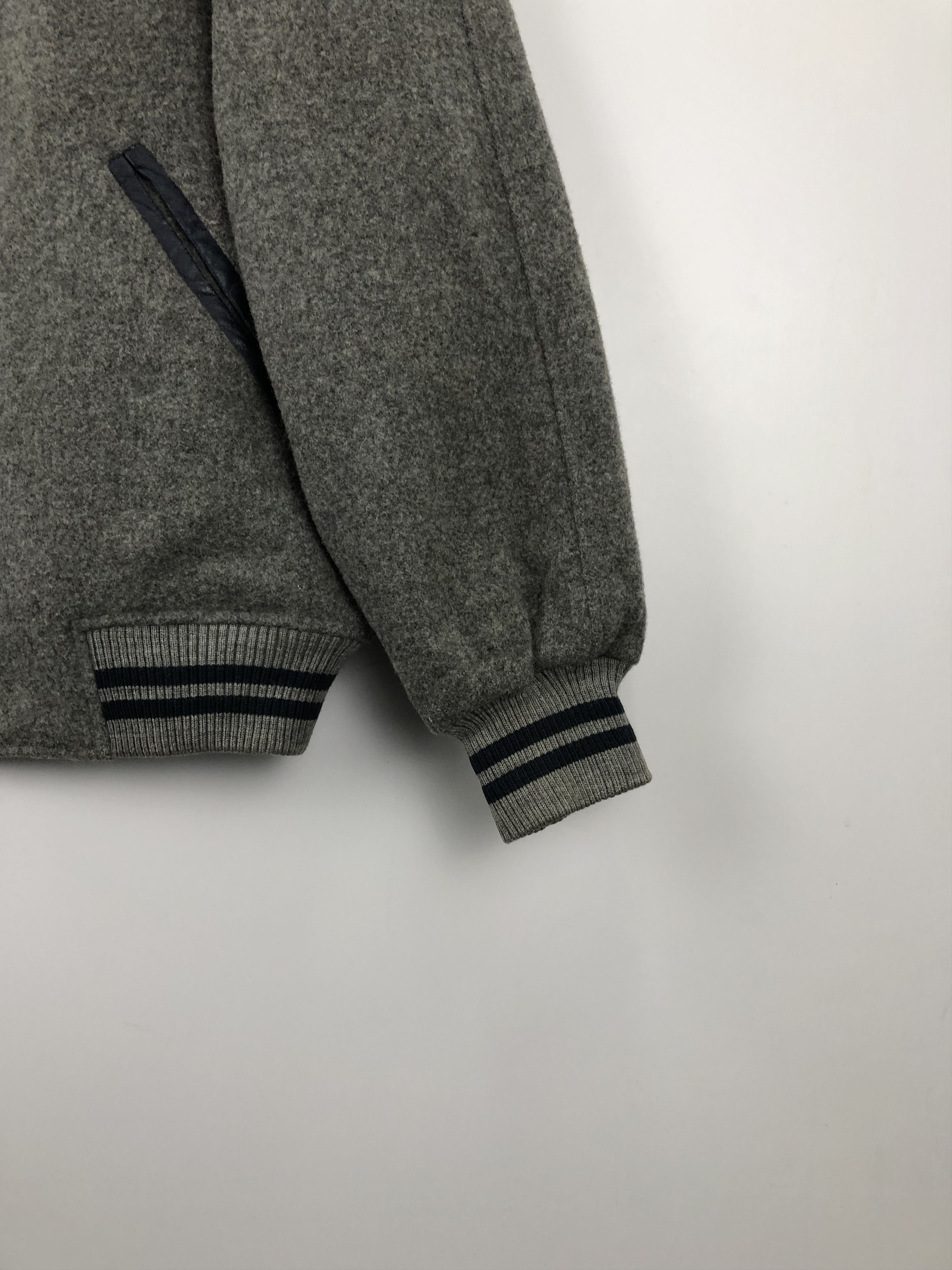 McGregor Vintage 90s Mcgregor Wool Varsity Jacket Gray V0318 Size US L / EU 52-54 / 3 - 5 Thumbnail