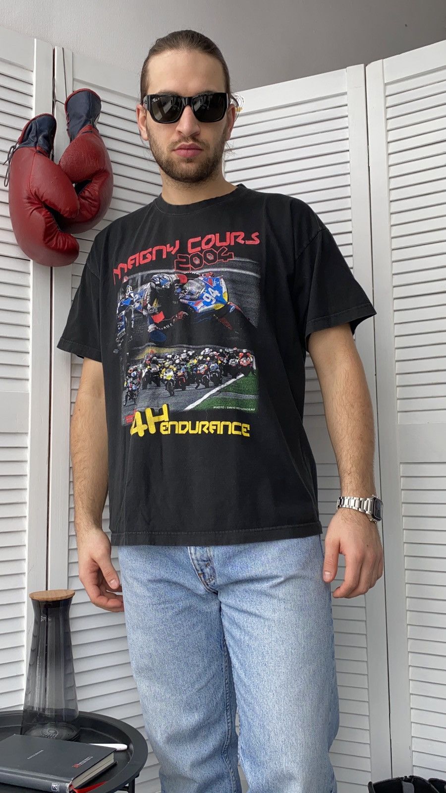 Vintage Vintage 00s Magny Cours Moto Racing Y2K Tee Shirt Size US L / EU 52-54 / 3 - 2 Thumbnail