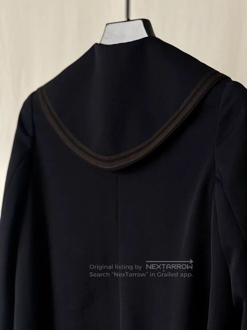 Comme des Garcons Comme Des Garcons Navy collar wool coat, mid-length Size XS / US 0-2 / IT 36-38 - 7 Thumbnail