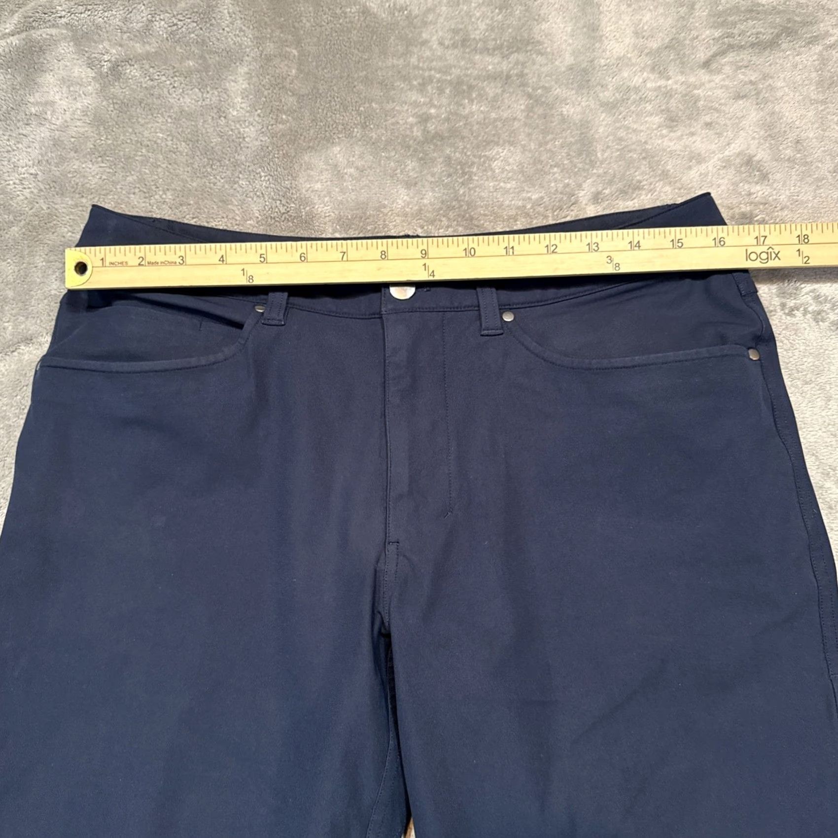 Lululemon Lululemon Pants Mens 32x29 Navy Blue ABC Classic Warpstreme Chino Performance Pant Straight Front Pockets Zipper Logo Button Men Regular 32in Inseam Size US 32 / EU 48 - 3 Thumbnail