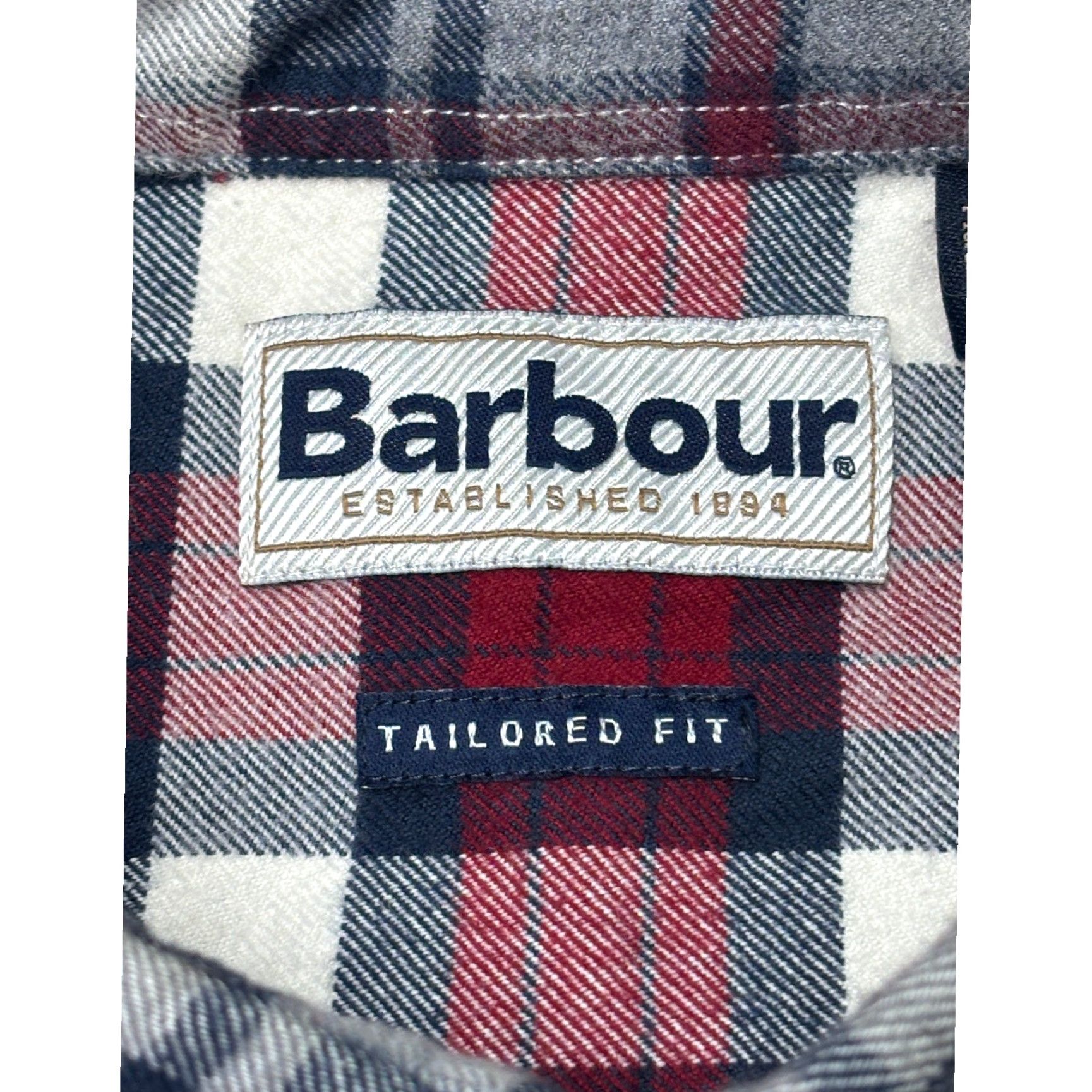 Barbour Barbour Highland Check Tailored Fit Flannel Shirt Mens XL Red Navy Plaid Cotton Shirt Button-Up Casual Workwear Size US XL / EU 56 / 4 - 4 Thumbnail
