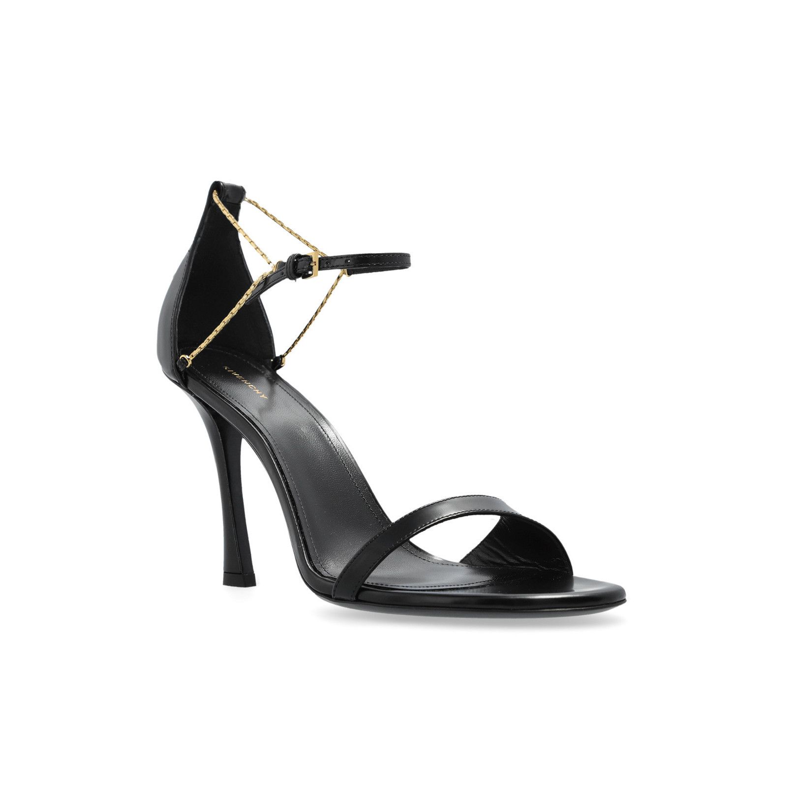 Givenchy GIVENCHY Black Leather 100mm Heel Sandals New & Authentic (W Size US 7.5 / IT 37.5 - 2 Thumbnail