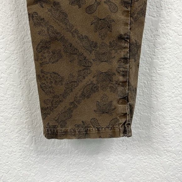 Scotch & Soda Scotch & Soda Brown Paisley Floral Diamond Flat Front Patter Size US 29 - 4 Thumbnail
