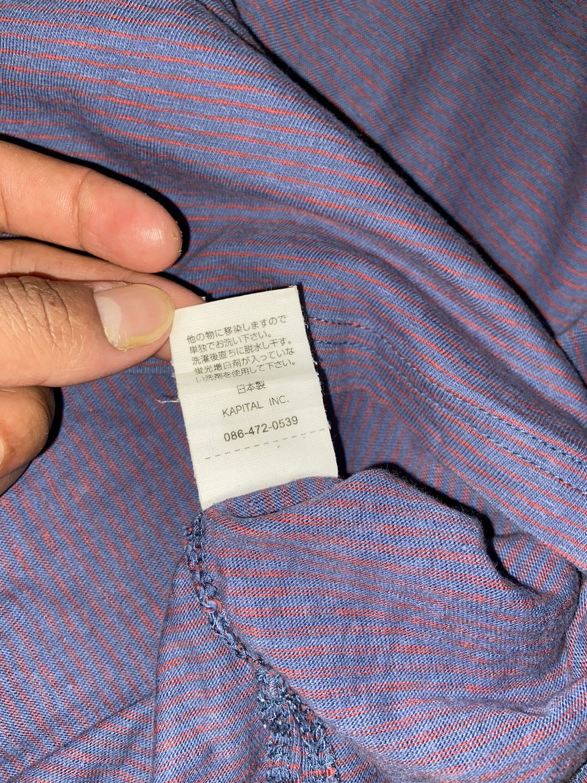 Japanese Brand × Kapital KAPITAL STRIPE POCKET TEE LOGO Size S / US 4 / IT 40 - 7 Thumbnail