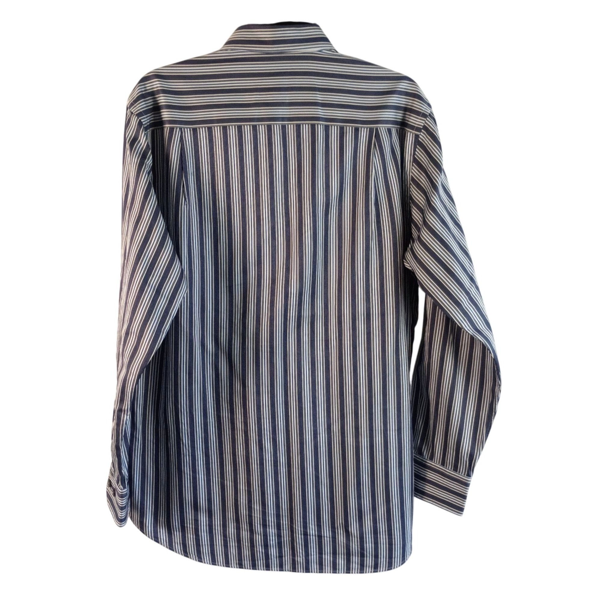 Scott Barber Scott Barber Dress Shirt Mens M Blue Stripe Button Down Cott Size US M / EU 48-50 / 2 - 5 Thumbnail