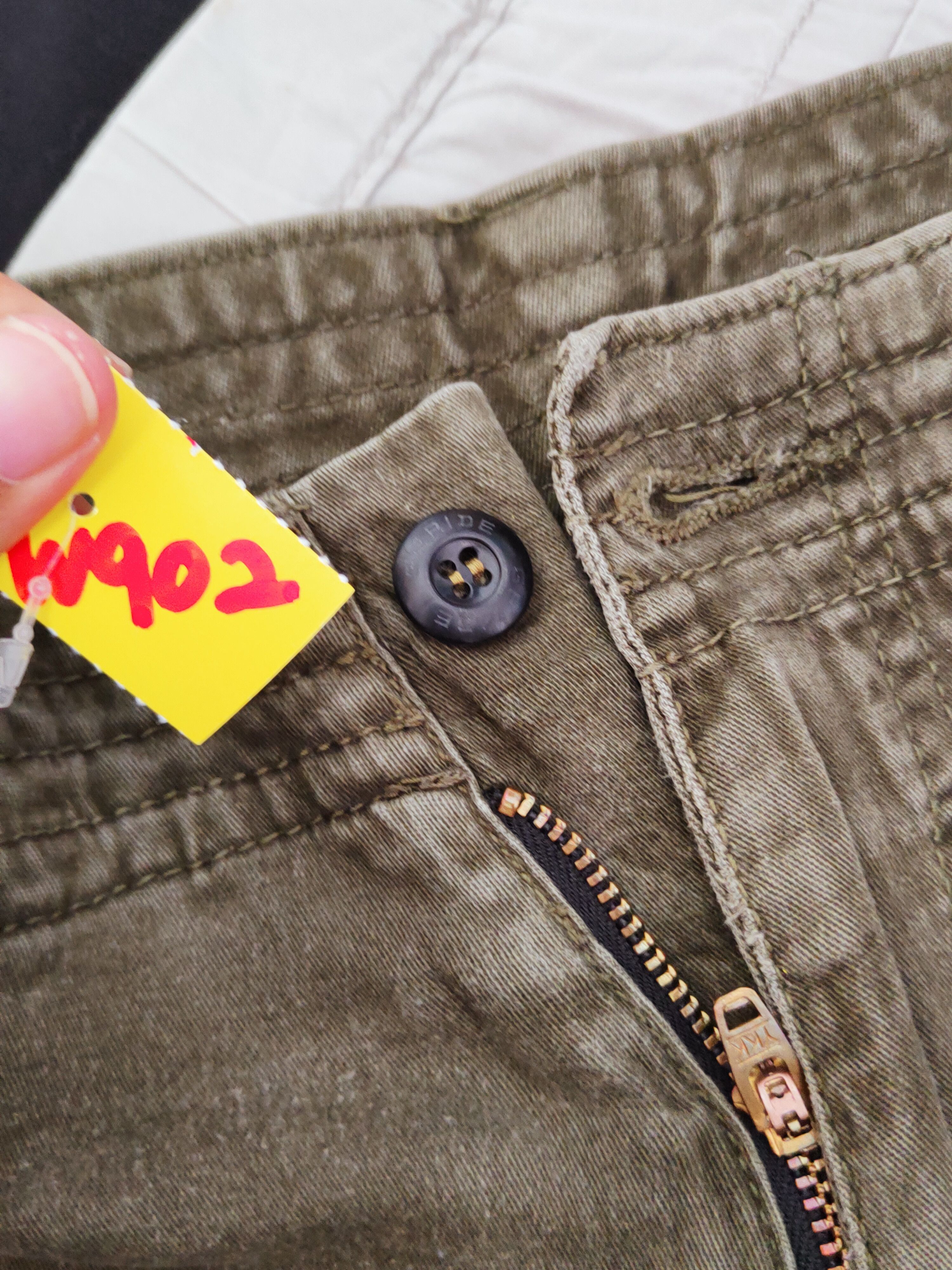 Japanese Brand Geride Olive Multipocket Tactical Cargo Pants #W902 Size US 31 - 14 Thumbnail
