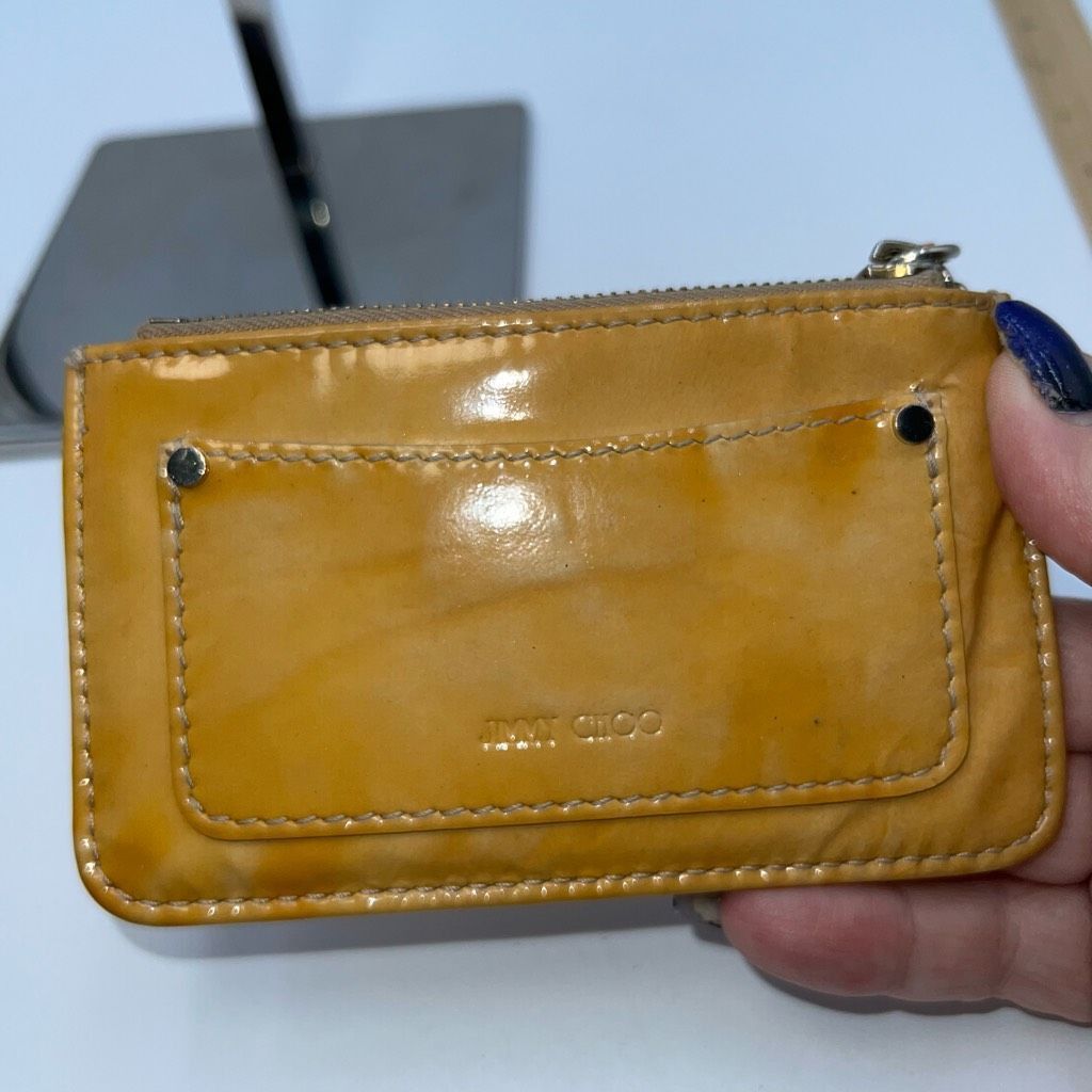 Jimmy Choo Jimmy Choo Full Inclusion Yellow Patent Key Chain Pouch Size ONE SIZE - 12 Thumbnail