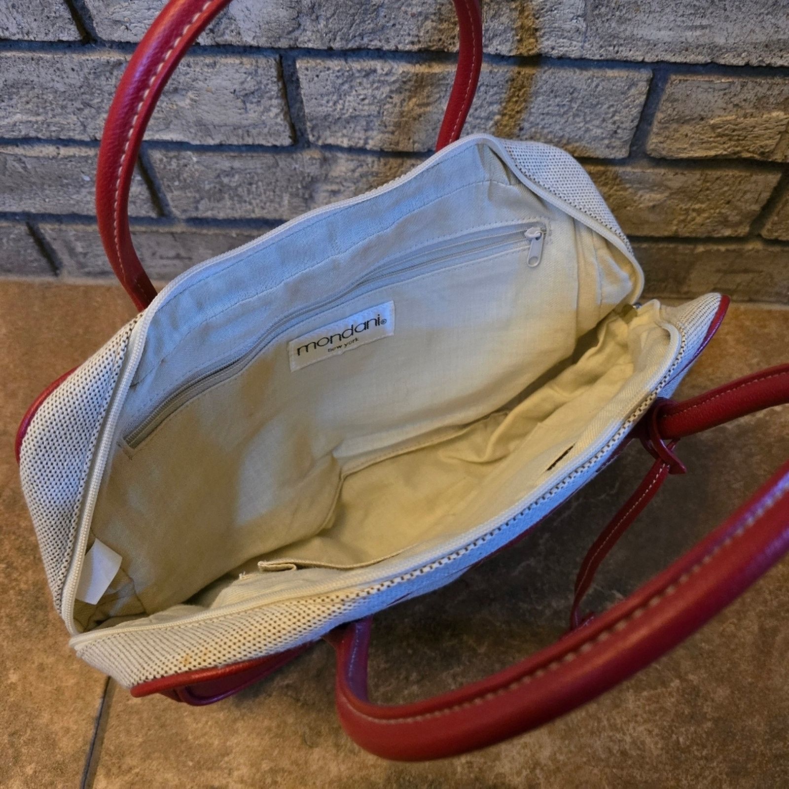 Other Red Beige | MONDANI | Leather Detailed Handbag Size ONE SIZE - 3 Thumbnail