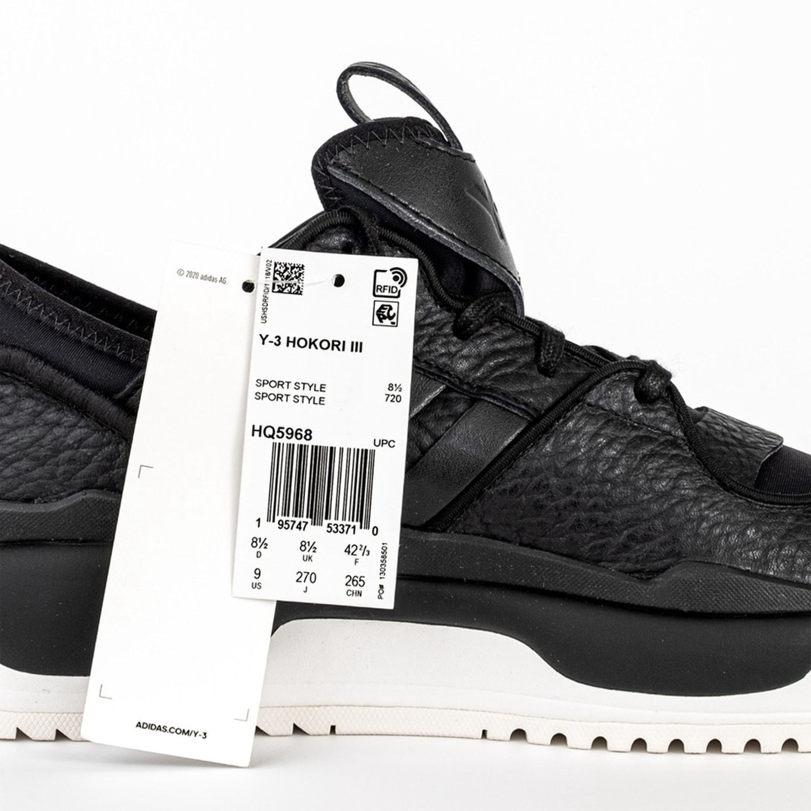 Adidas Men's Adidas Y-3 Hokori III Trainers HQ5968 Black/White US 9 Size US 9 / EU 42 - 14 Thumbnail