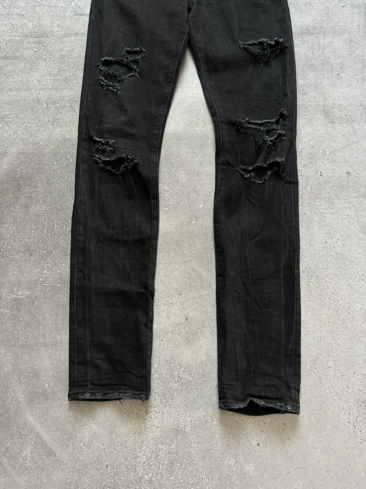 Saint Laurent Paris Saint Laurent 2015 D02 Japan Slim Distressed Jeans Pants Size US 31 - 10 Thumbnail