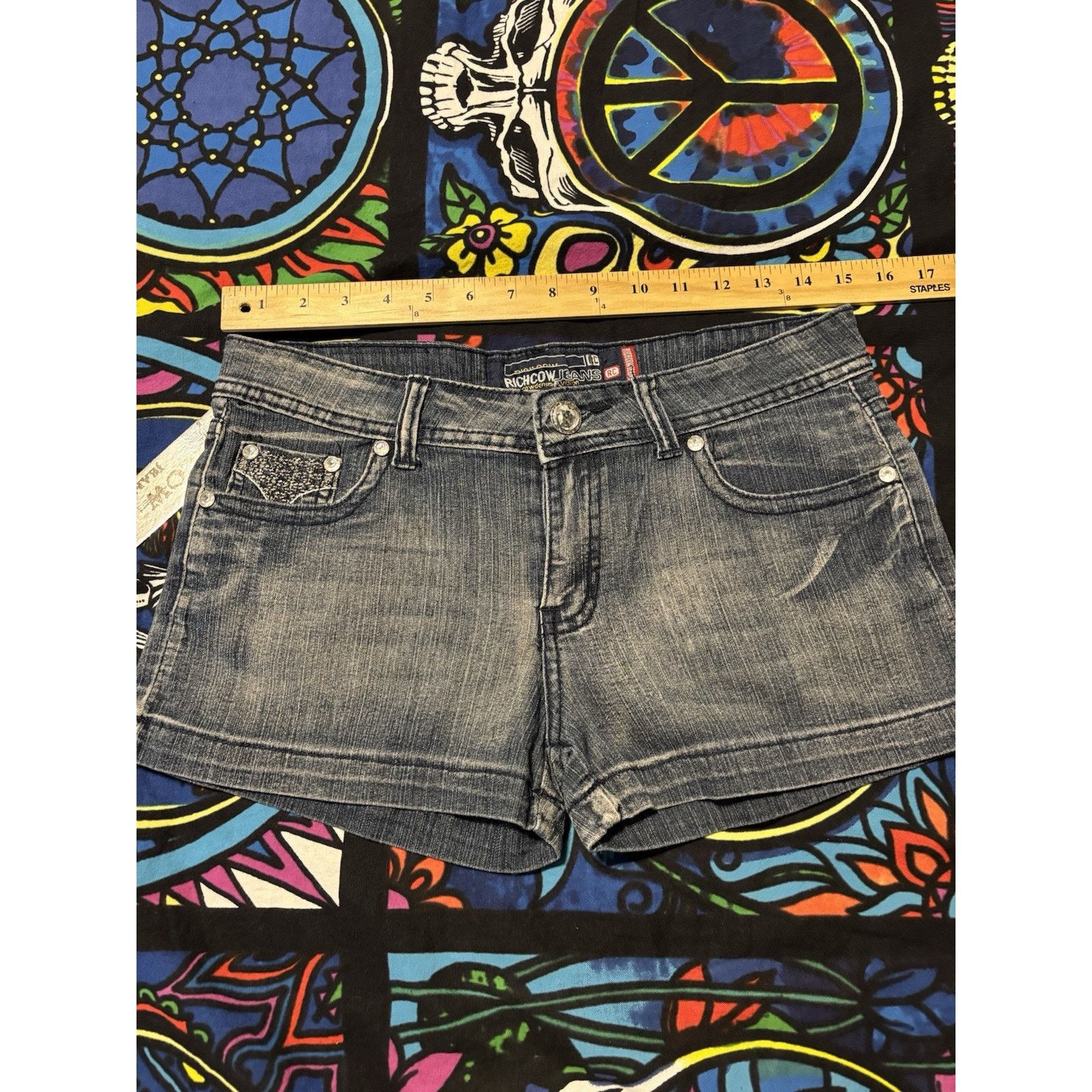 Vintage ladies shorts rich cow jeans 9 Mariah Brittney 2000s Y2k Size 32" / US 10 / IT 46 - 8 Thumbnail