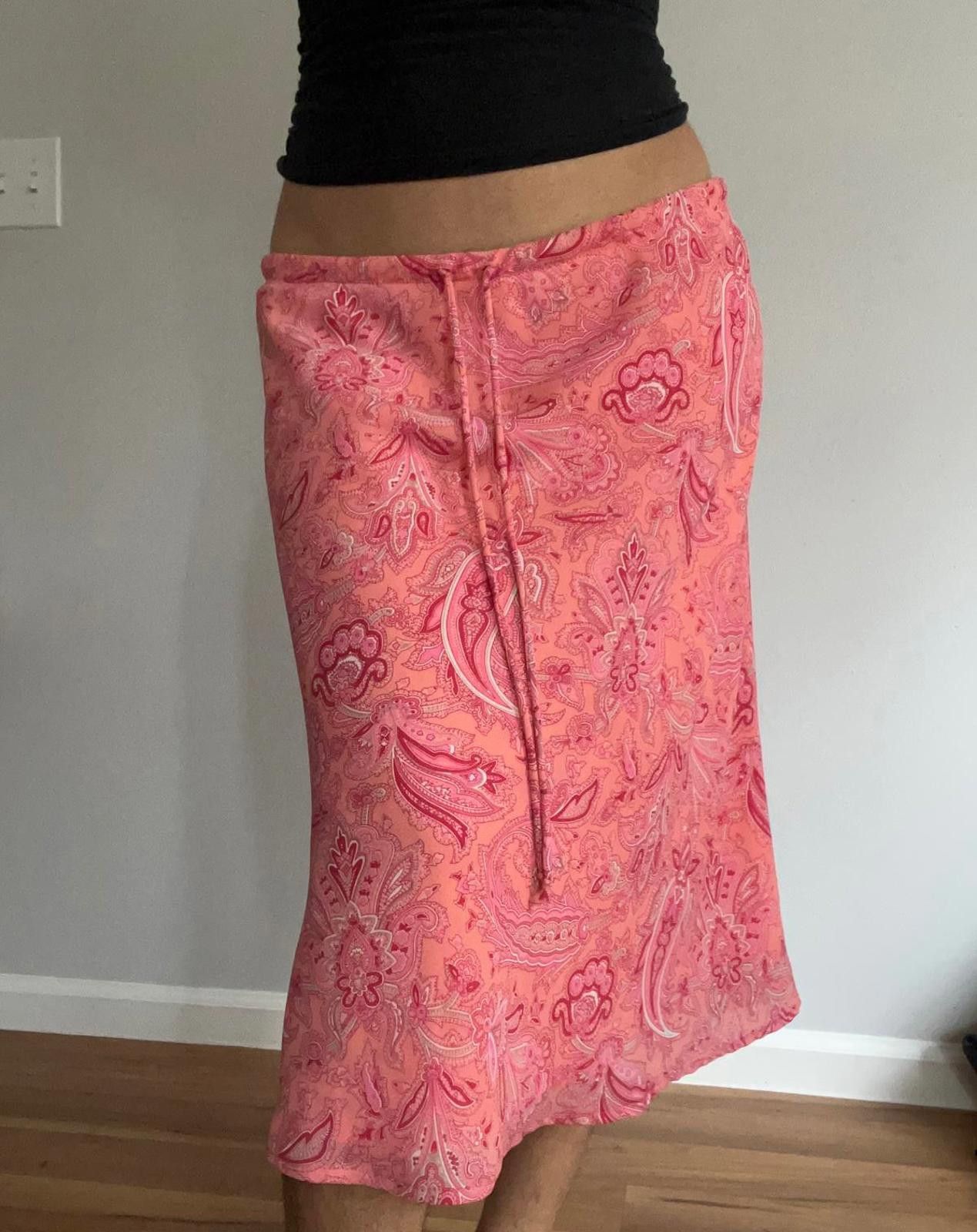 Other Women’s pink paisley print midi skirt Size 36" / US 14 / IT 50 - 1 Thumbnail
