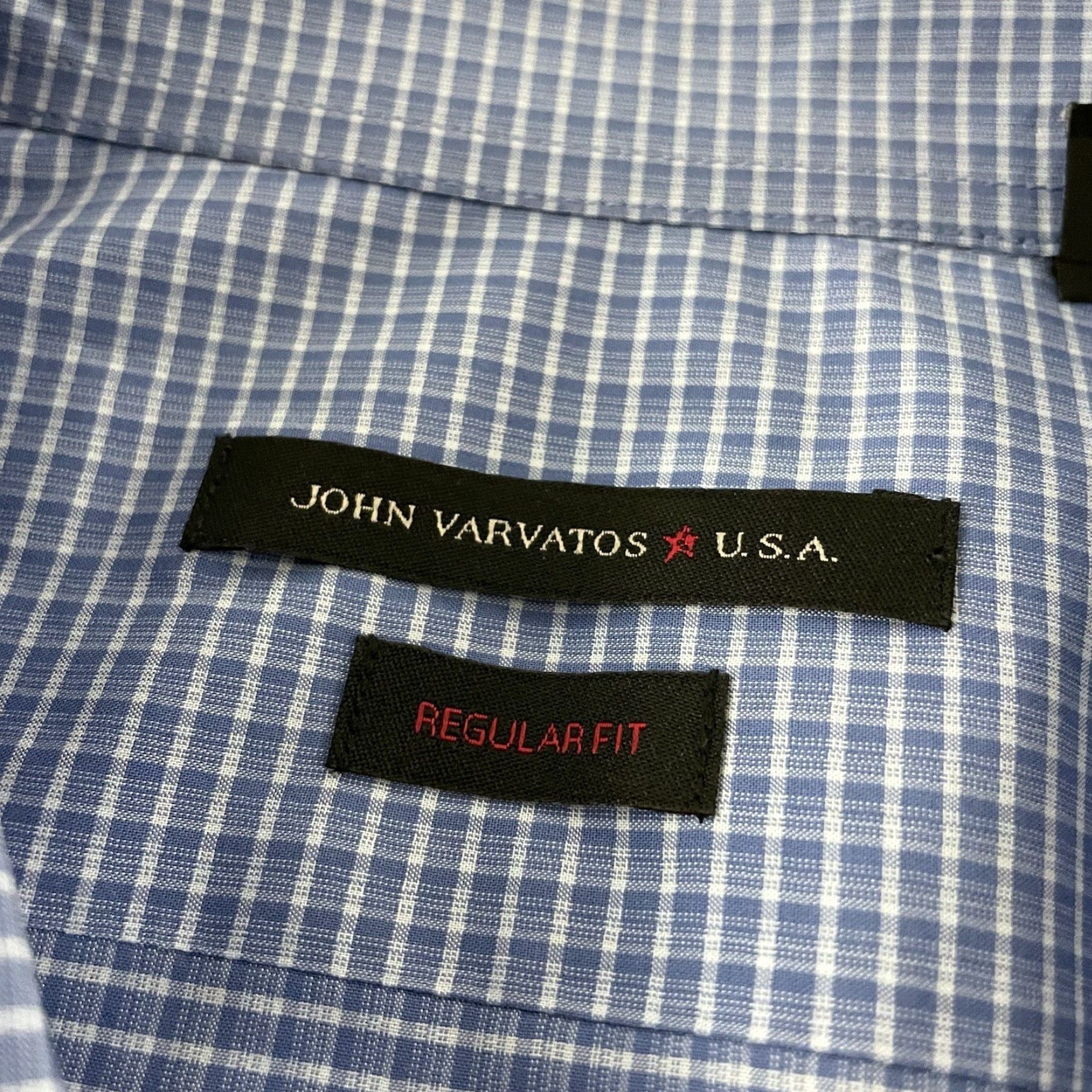 John Varvatos VINTAGE John Varvatos Regular Fit Long Sleeve Button Front Shirt Men's 17 34|35 Blue Size US XL / EU 56 / 4 - 2 Thumbnail