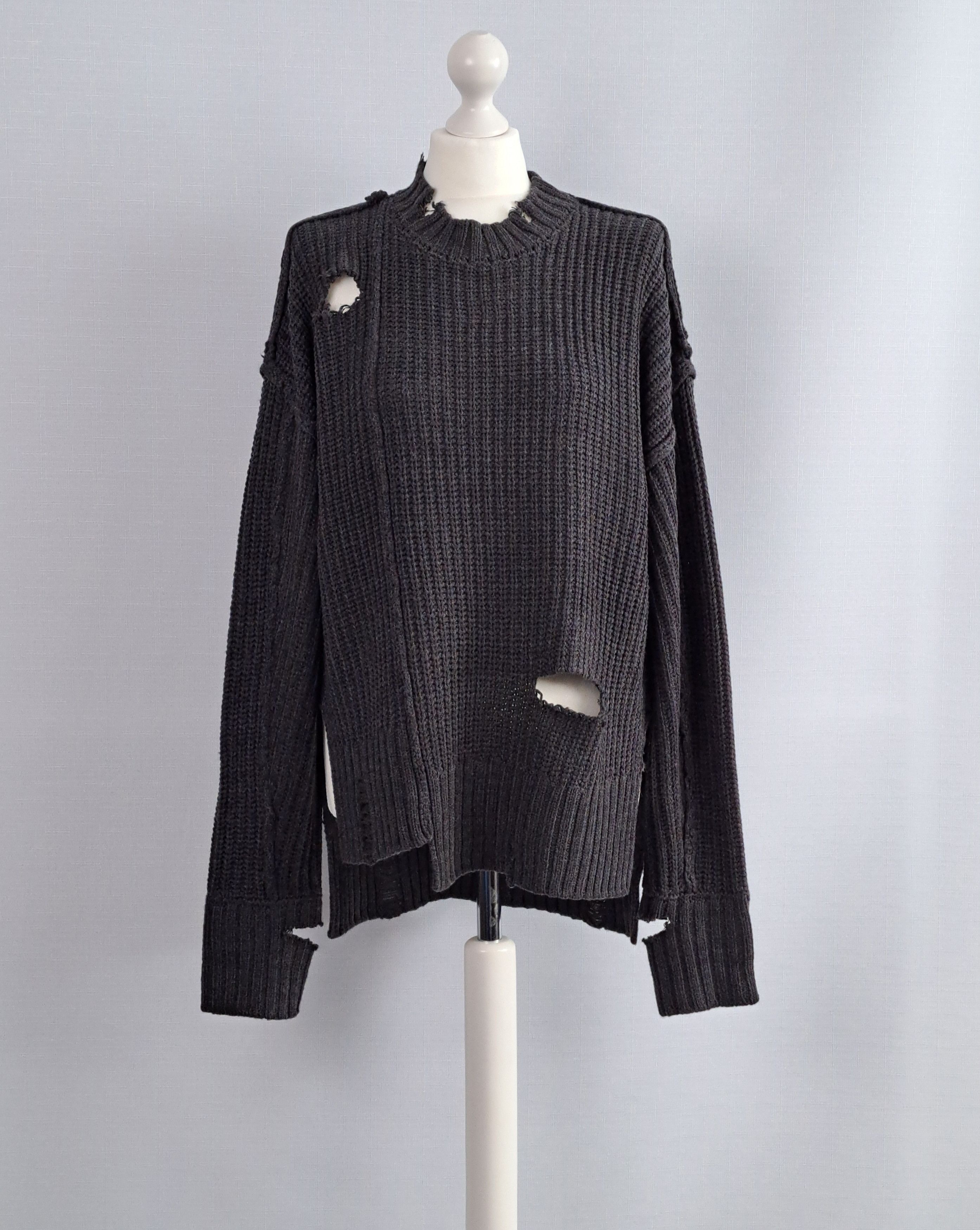 Ambush Design × Japanese Brand AMBUSH gray nobo distressed knit sweater. Size 1 Size US S / EU 44-46 / 1 - 6 Thumbnail