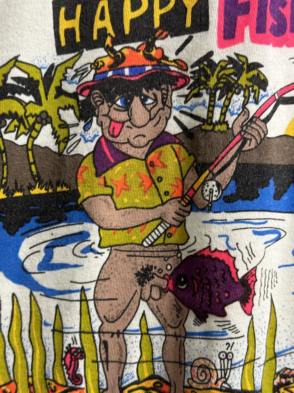 Vintage Very Rare T-Shirt The Happy Fisherman Cancon Mexico Sex porn Size US M / EU 48-50 / 2 - 3 Thumbnail