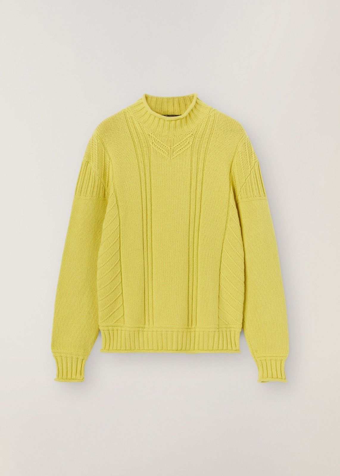 image of Loro Piana O1Loc1C0124 Mock-Neck Sweater In Yellow, Men's (Size XL)