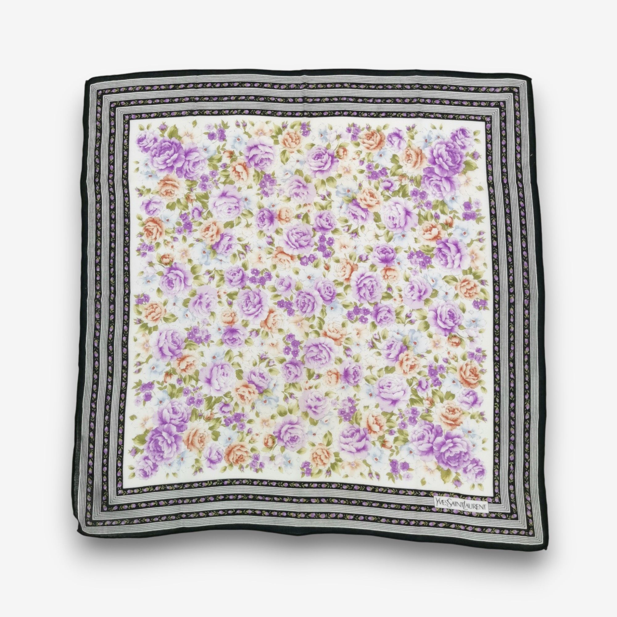 Japanese Brand Vintage Yves Saint Laurent Handkerchief Bandana Neckerchief Size ONE SIZE - 1 Thumbnail
