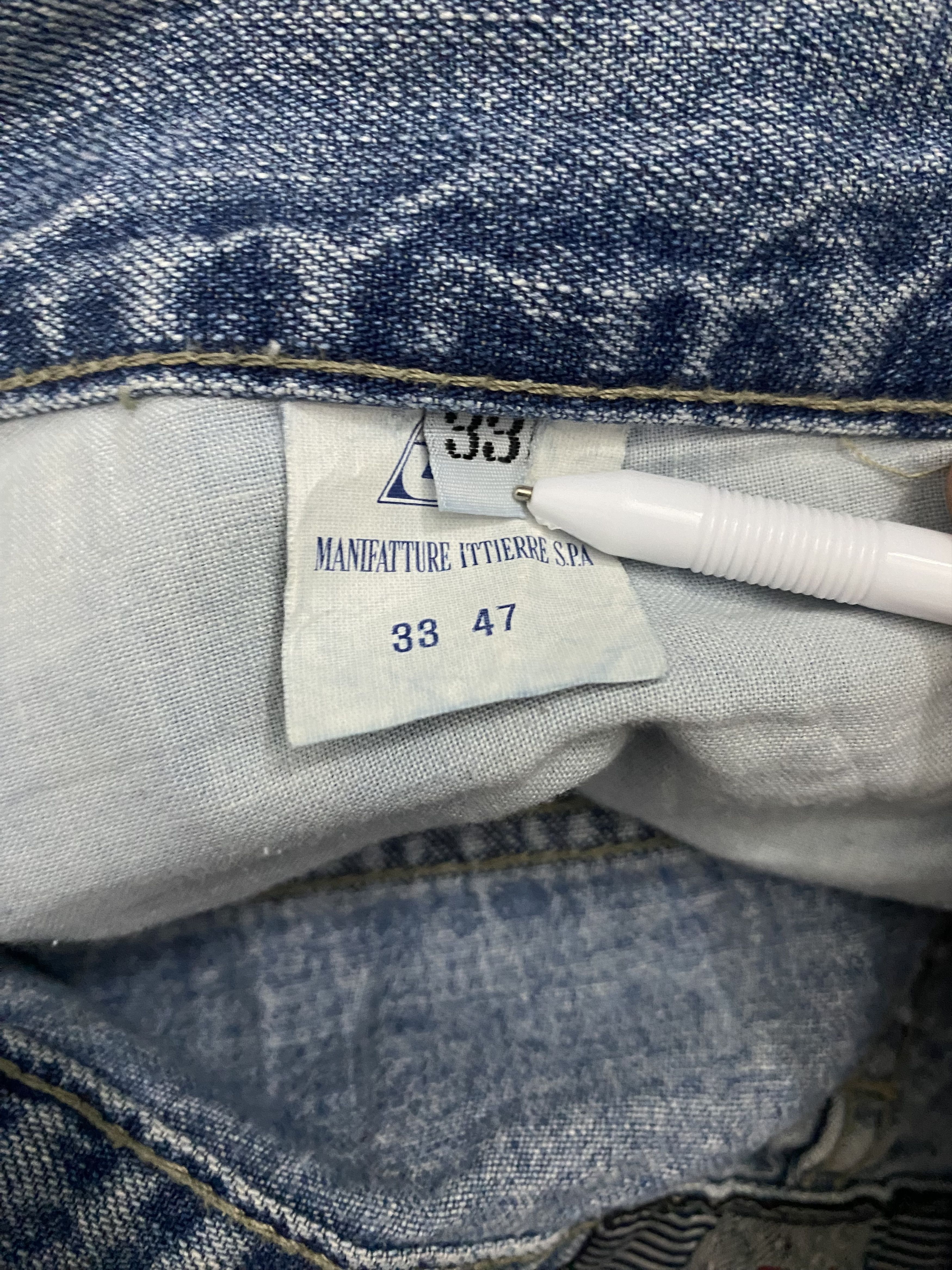 Jean Vintage 90s SOVIET Nº5 Regular Basic Faded Denim Jeans Size US 33 - 7 Thumbnail