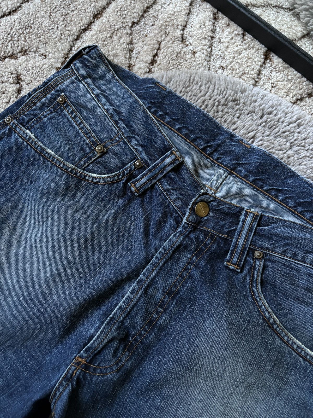 Carhartt × Vintage Carhartt Jeans Retro Simple Vintage blue Denim Pants Size US 31 - 5 Thumbnail