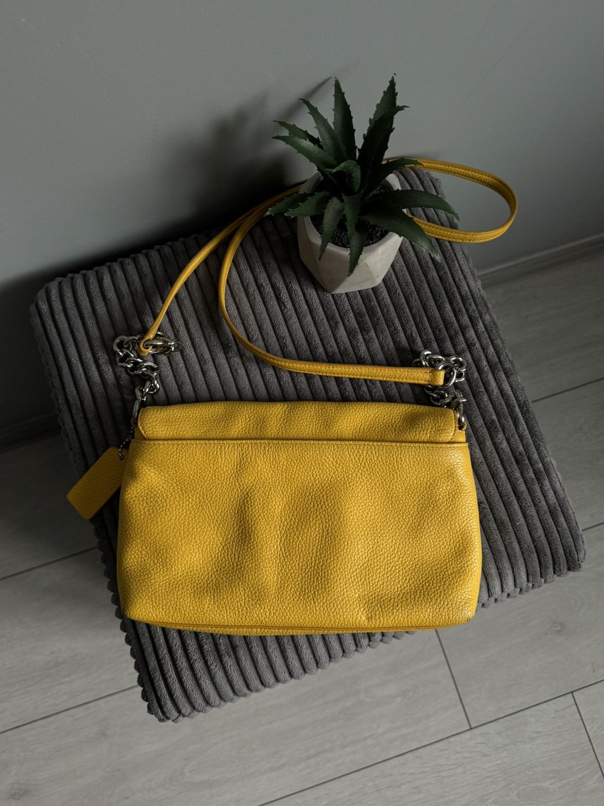 Coach Coach Crosstown Yellow Crossbody Leather Luxury Bag Size ONE SIZE - 7 Thumbnail