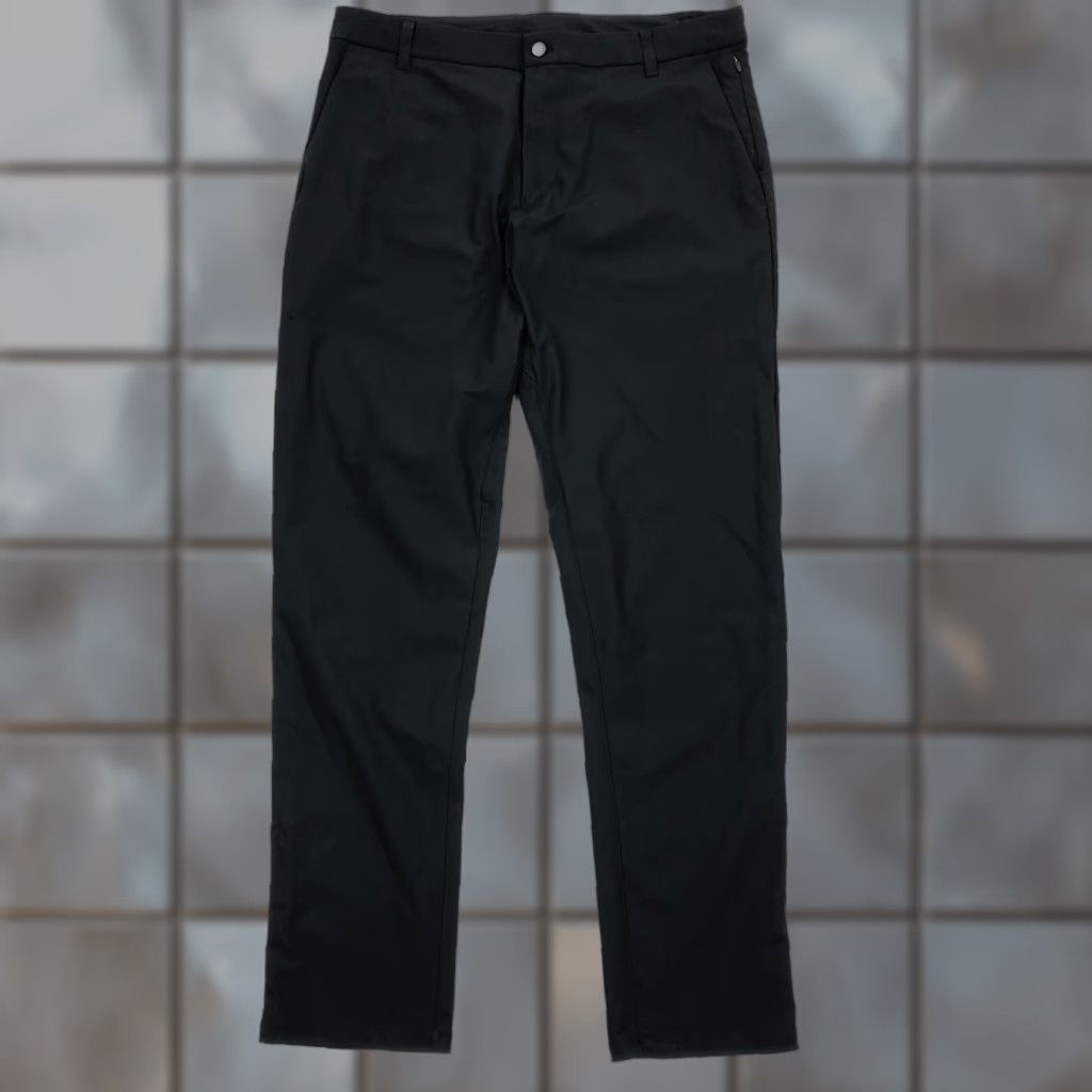 Lululemon Lululemon Commission Pants Mens 36x33 Black Chino Casual 5-Pocket Design Logo Stretch Modern City Mens Size US 36 / EU 52 - 1 Thumbnail