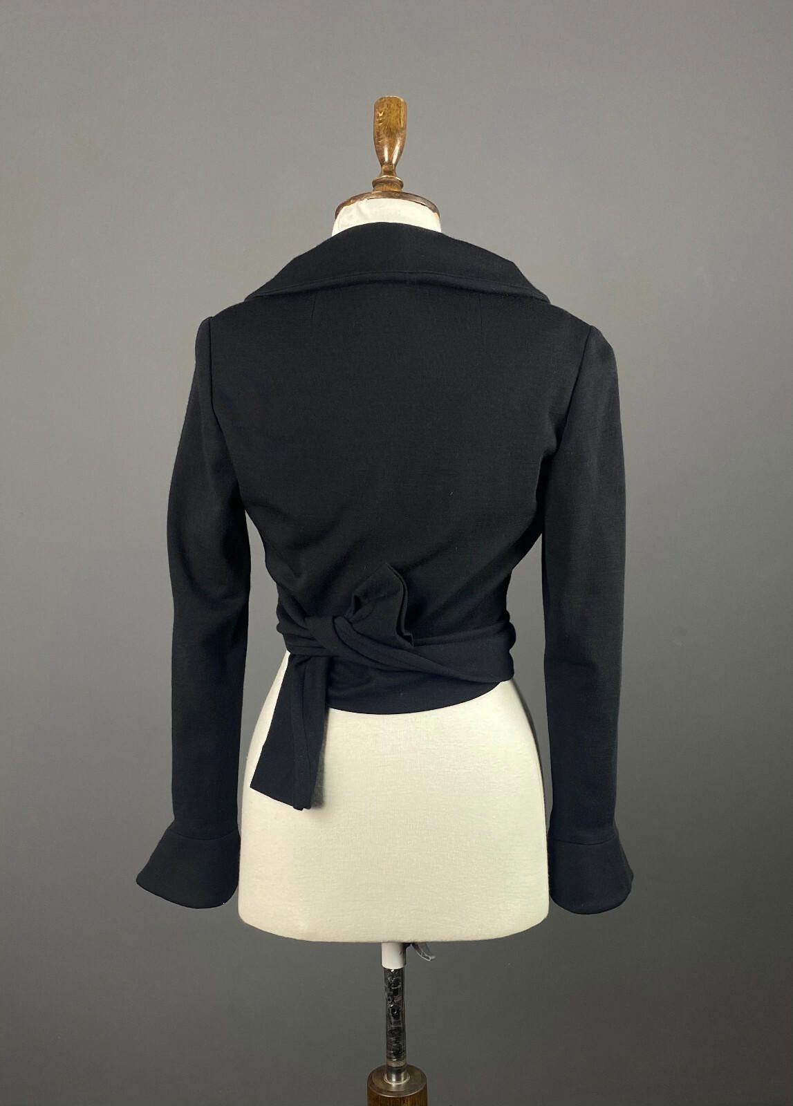 Givenchy Givenchy Boutique Paris Black Belted Open Front Jacket Size M / US 6-8 / IT 42-44 - 5 Thumbnail