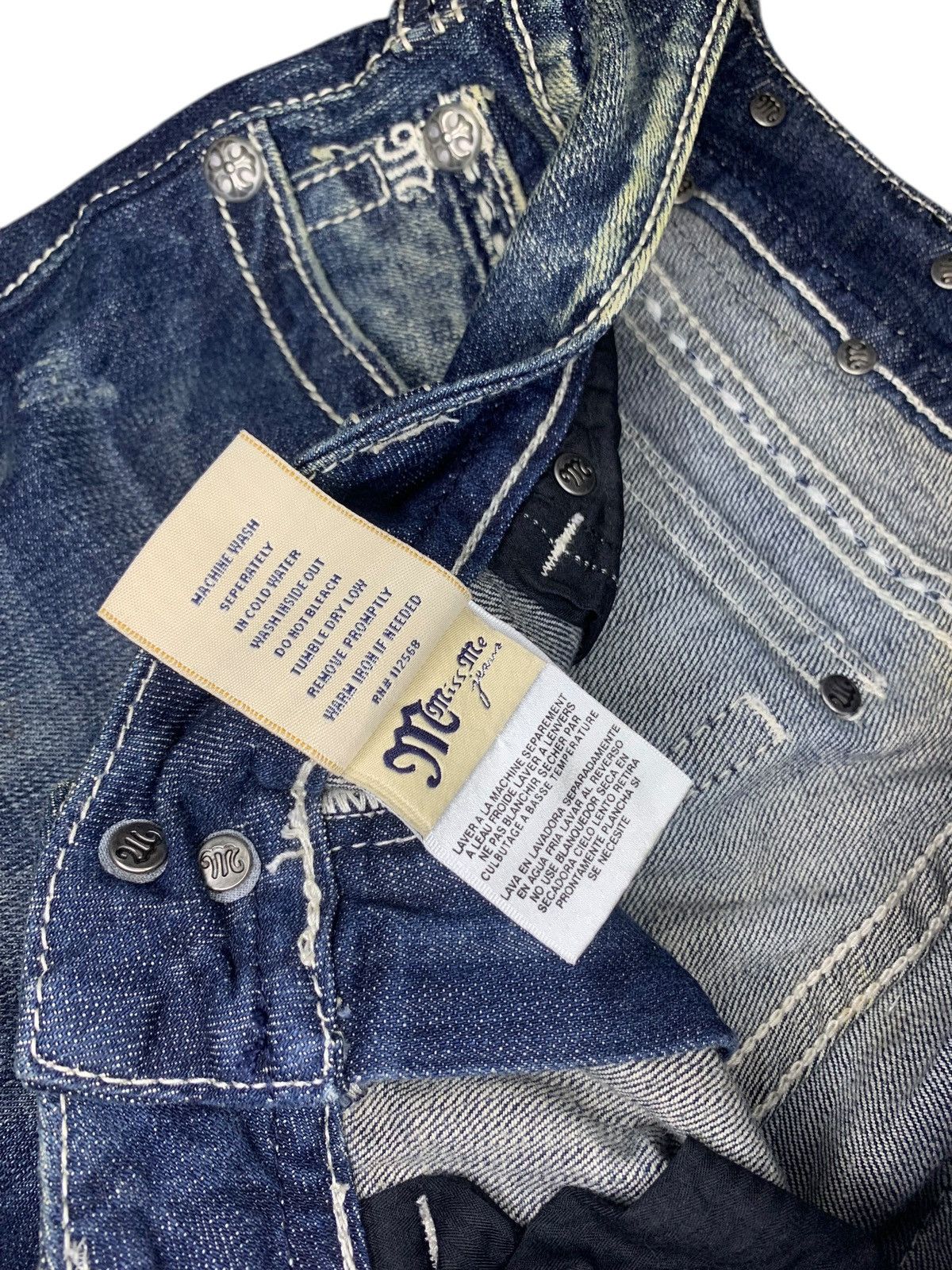 GOSTAR DE FUGA × Hysteric Glamour × Tornado Mart 2000s Missme contrast stitch mud wash flare jeans Size US 32 / EU 48 - 15 Thumbnail