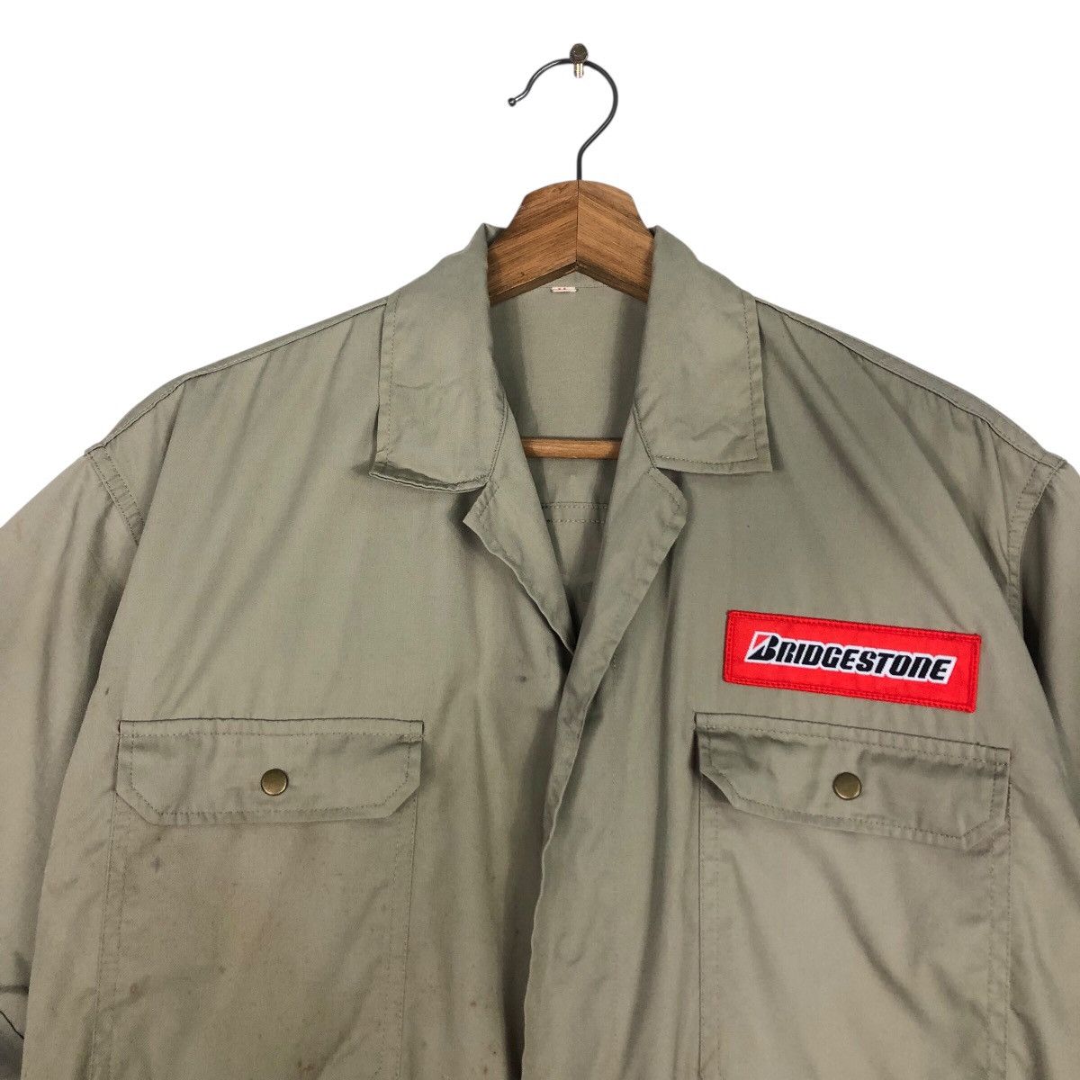 Japanese Brand 📌Vintage Worker Coverall Long Bridgestone Big Logo Size US 34 / EU 50 - 8 Thumbnail