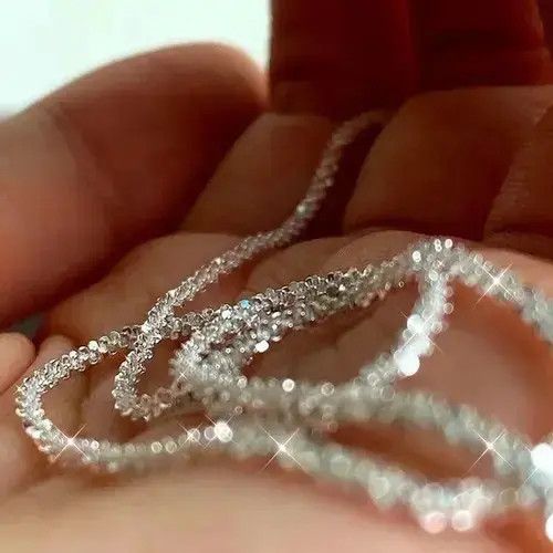 Other Silver Shiny Collarbone Chain Necklace Size ONE SIZE - 1 Thumbnail