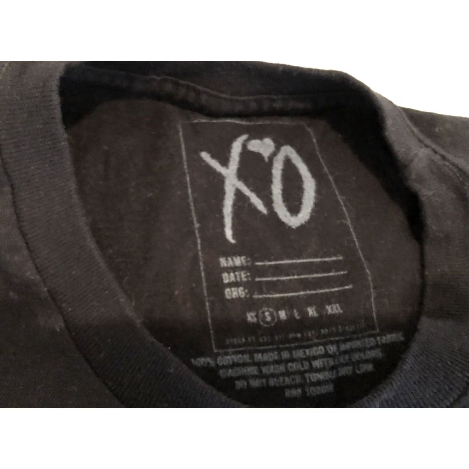 Vintage XO Shirt The Weeknd Cross StarBoy Tour Promo Daft Punk Size Small Black Short Sleeve Men Cotton T-Shirt Size US S / EU 44-46 / 1 - 2 Thumbnail