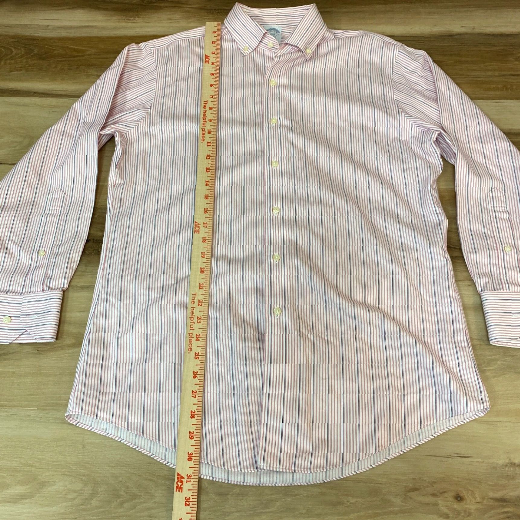 Brooks Brothers Brooks Brothers Shirt 15.5 Regent Fit Red Gray Striped Button Down Non Iron Dress Shirt Mens Regular 100% Cotton Long Sleeve Size US L / EU 52-54 / 3 - 4 Thumbnail